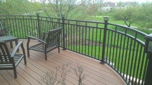 Arched deck boarder and railing